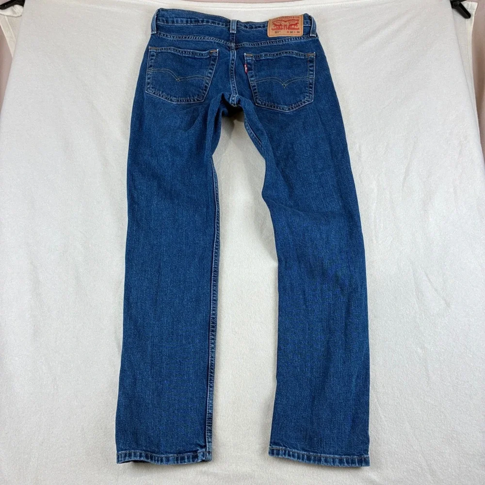 Levi Mens 511 Slim Fit Jeans 30x30 Cotton Blue Medium Wash Denim Casual Modern